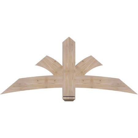 Ekena Millwork Davenport Smooth Timber Gable Bracket, Douglas Fir, 60"W x 25"H x 3 1/2"D x 5 1/2"F, 10/12 Pitch GBW060X25X0406DAV00SDF